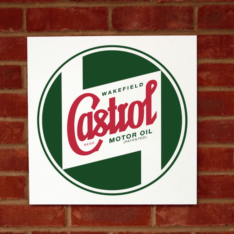 CASTROL CLASSIC WALL SIGN SQUARE 440mm