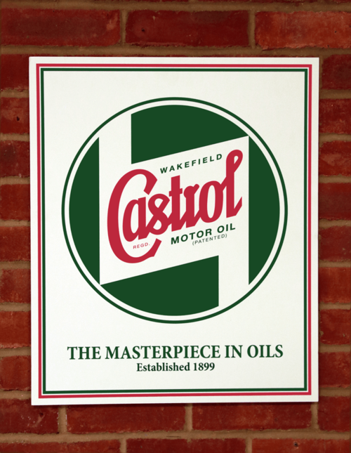 CASTROL CLASSIC WALL SIGN SQUARE 440mm