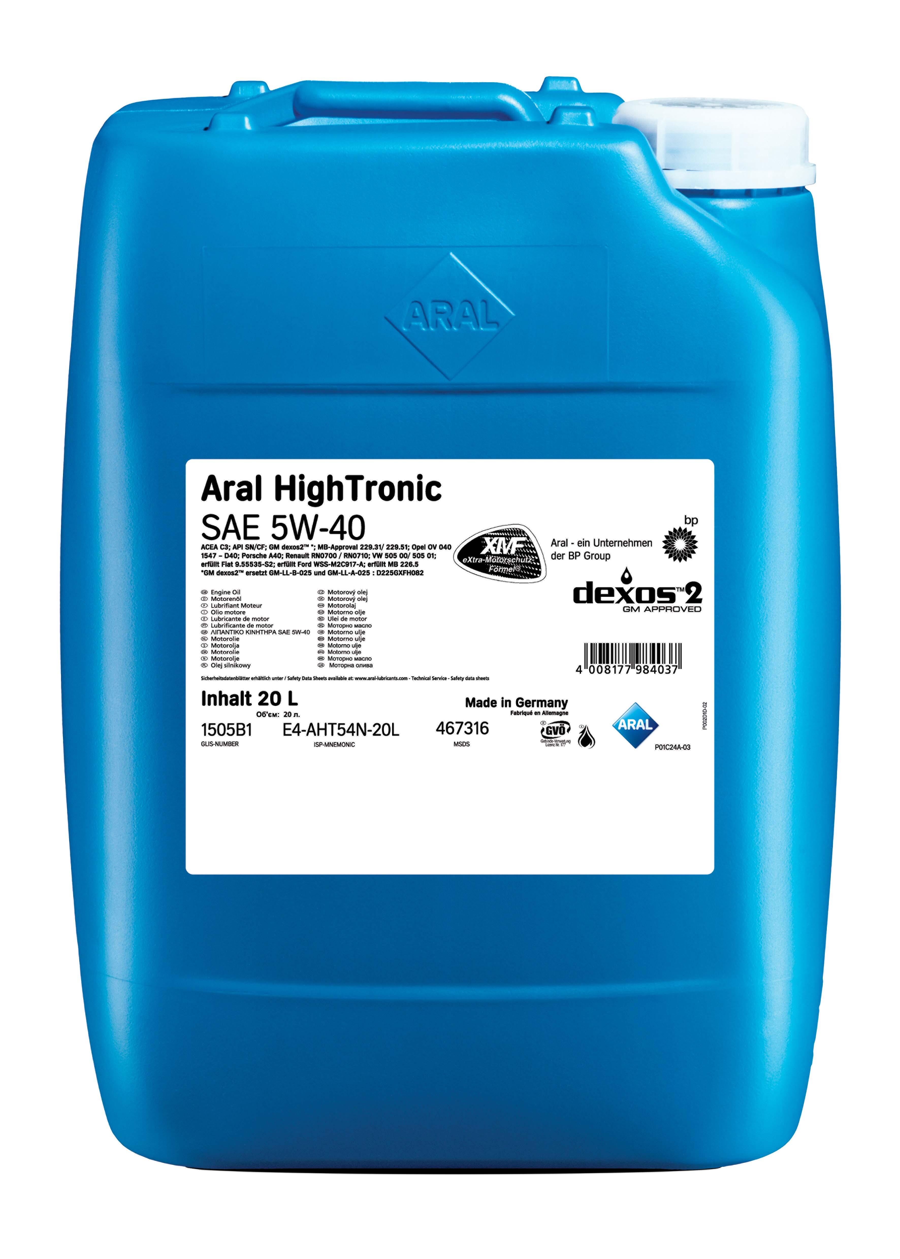 ARAL HIGH TRONIC 5W40  20 Ltr.