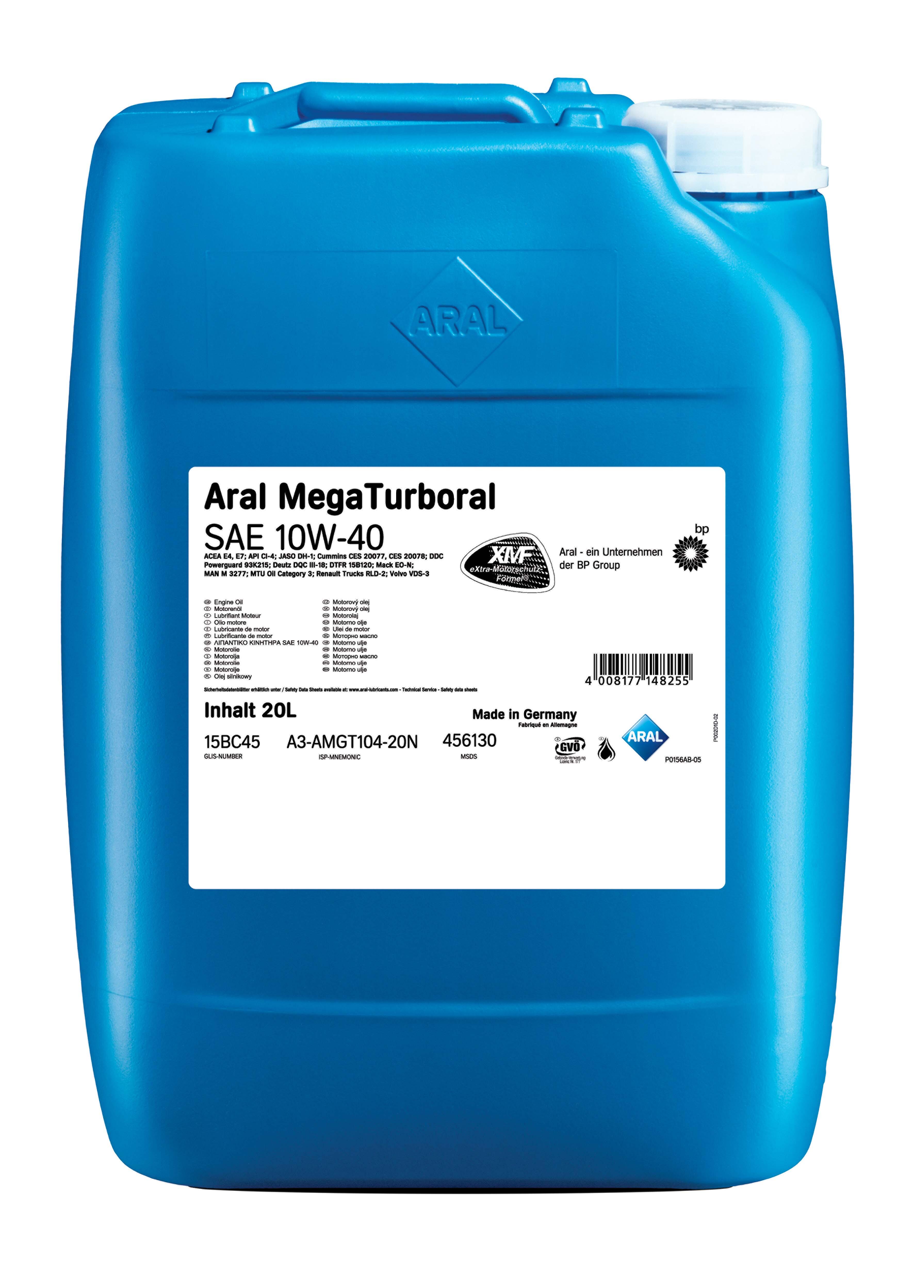 ARAL MEGA TURBORAL 10W40  20 Ltr.