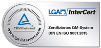 Zertifiziertes QM-System DIN EN ISO 9001:2015